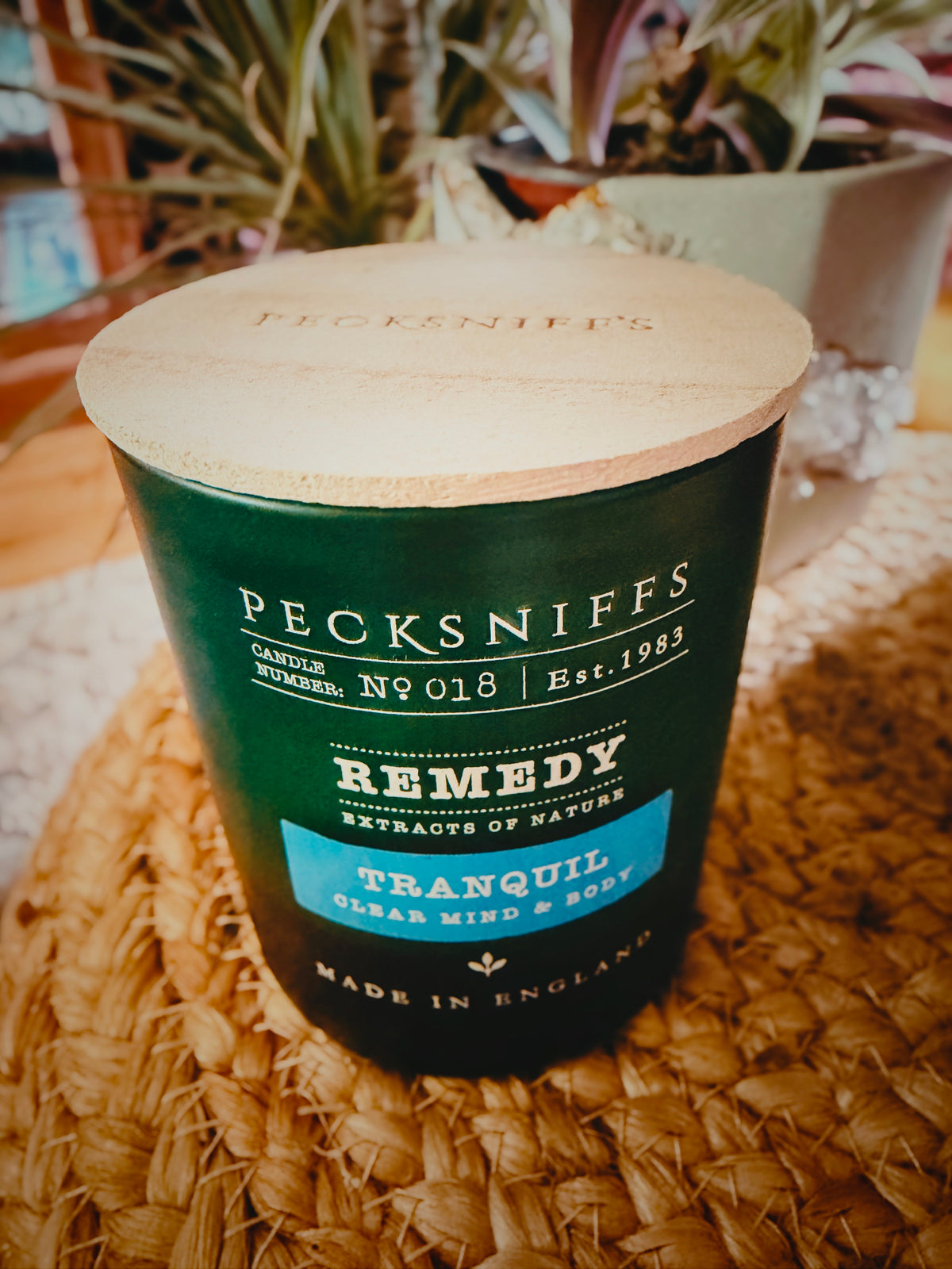 Pecksniff’s 550g 3 Wick Candle. Remedy Range: Tranquil